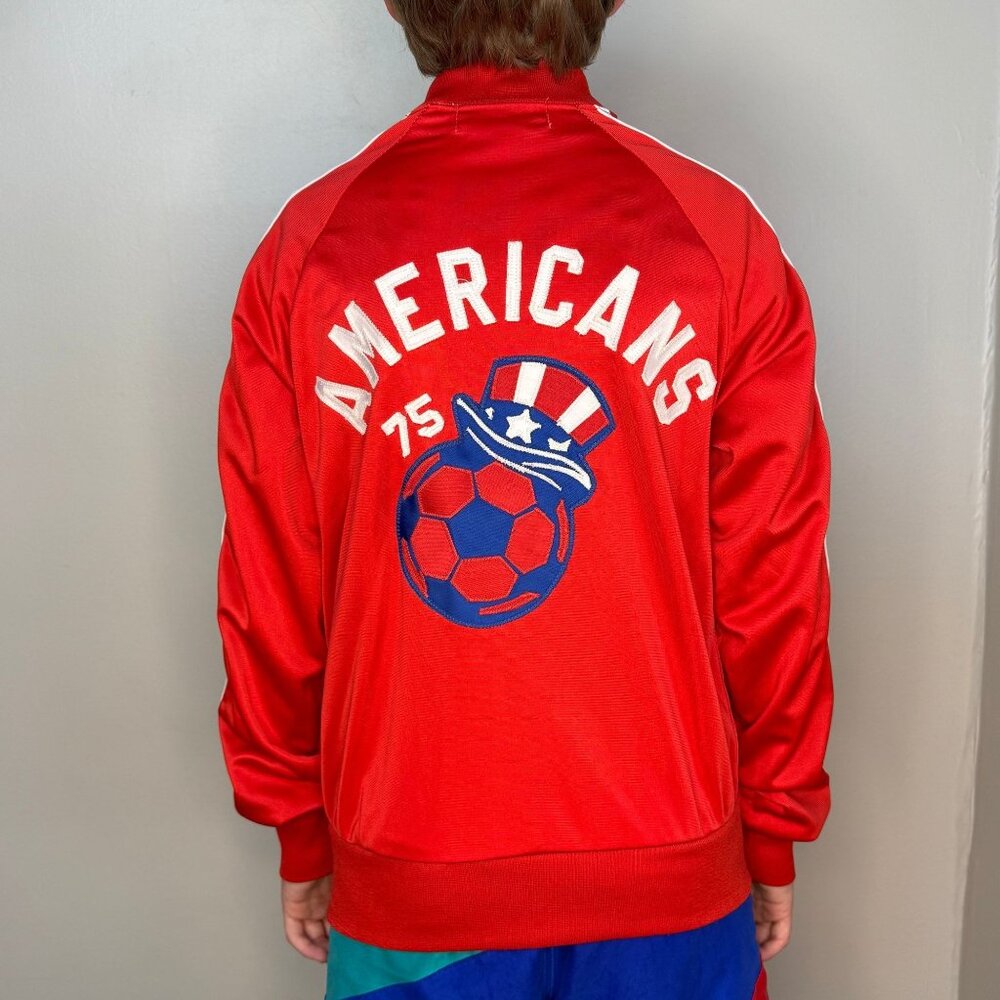 Vintage 1980s Memphis Americans Soccer Jacket, Todd 1 Size Youth Large/XXS Adult